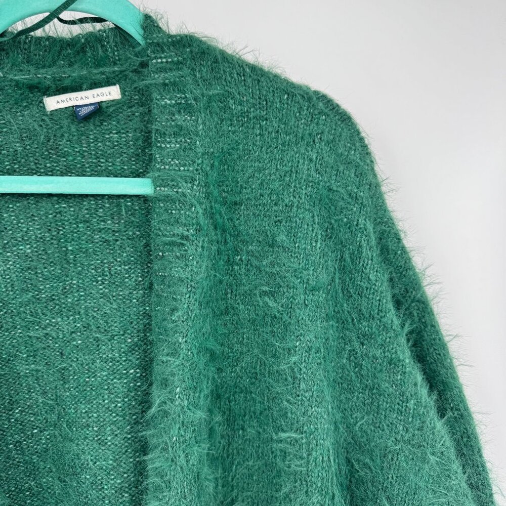 American Eagle Outfitters Cardigan Sweater Womens XS Green Longsleeve Open Front - Picture 5 of 12